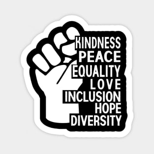 peace love inclusion equality diversity Sticker